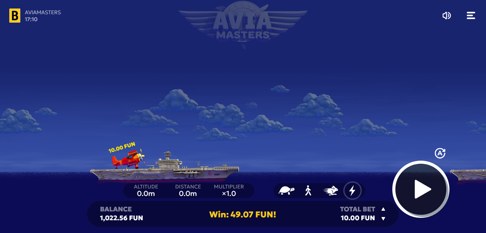 1win BD offers Aviamasters Bgaming with instant payouts
